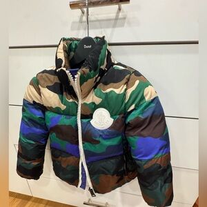 Moncler Kids Multicolor Camouflage Puffer Jacket